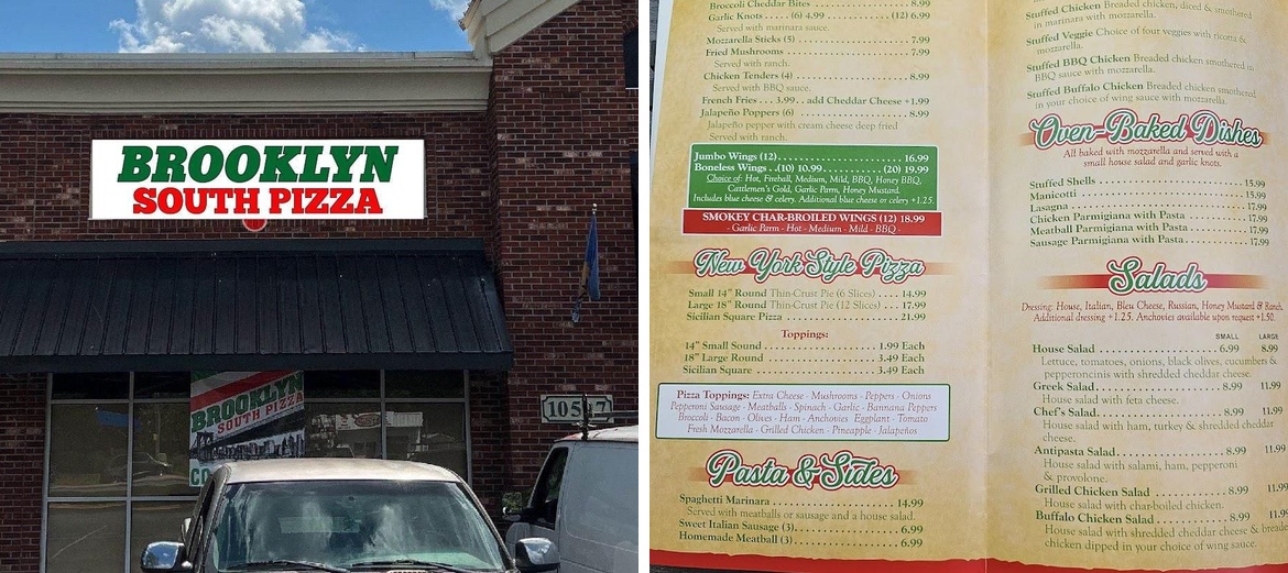 Brooklyn South Pizza Menu